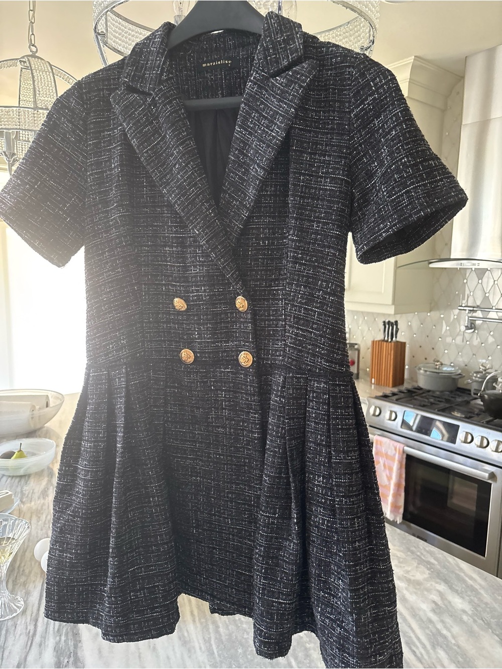 MARAISLISE size 2 tweeded business progressional working girly dress